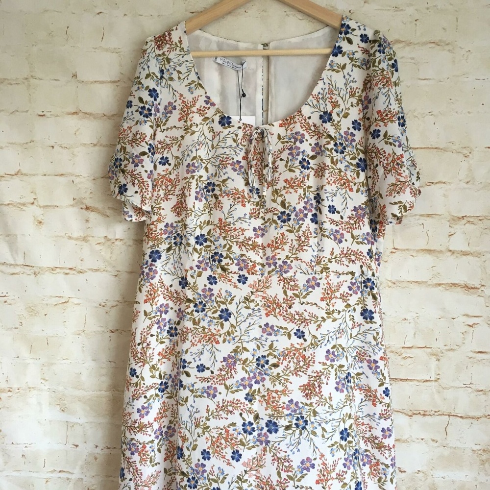 ​Violeta By Mango Floral Flowy Dress NWT
